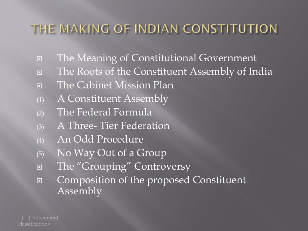 ppt - constitutent assembly and making of indian