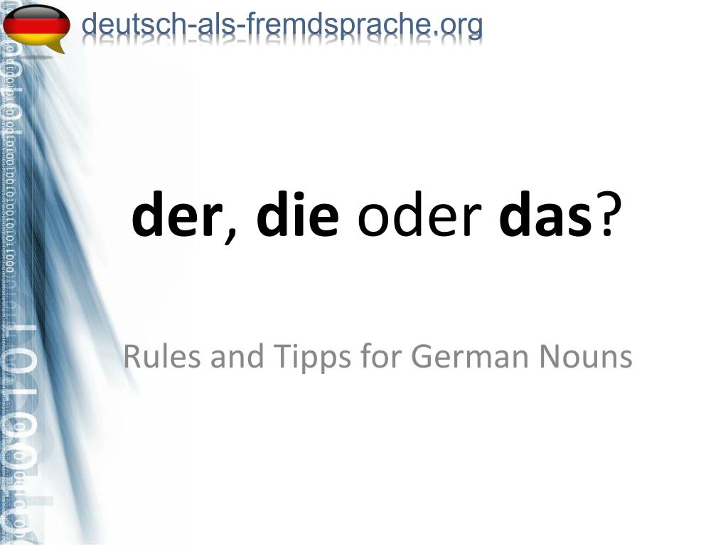 PPT der , die oder das ? PowerPoint Presentation, free download ID2238284