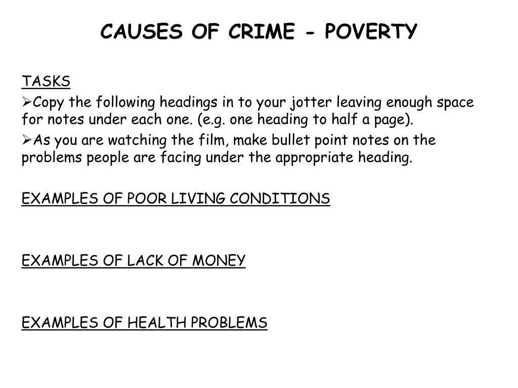hypothesis on poverty and crime