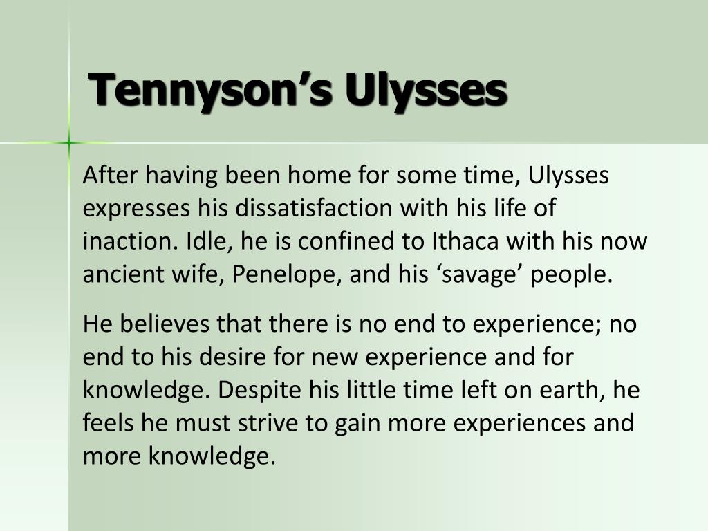 tennyson ulysses tennyson ulysses