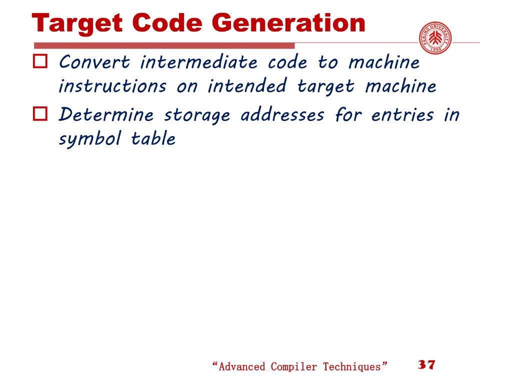 PPT Advanced Compiler Techniques PowerPoint Presentation, free