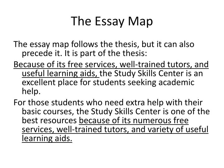 essay map vs thesis