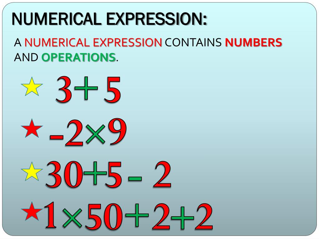 what is a numerical expression