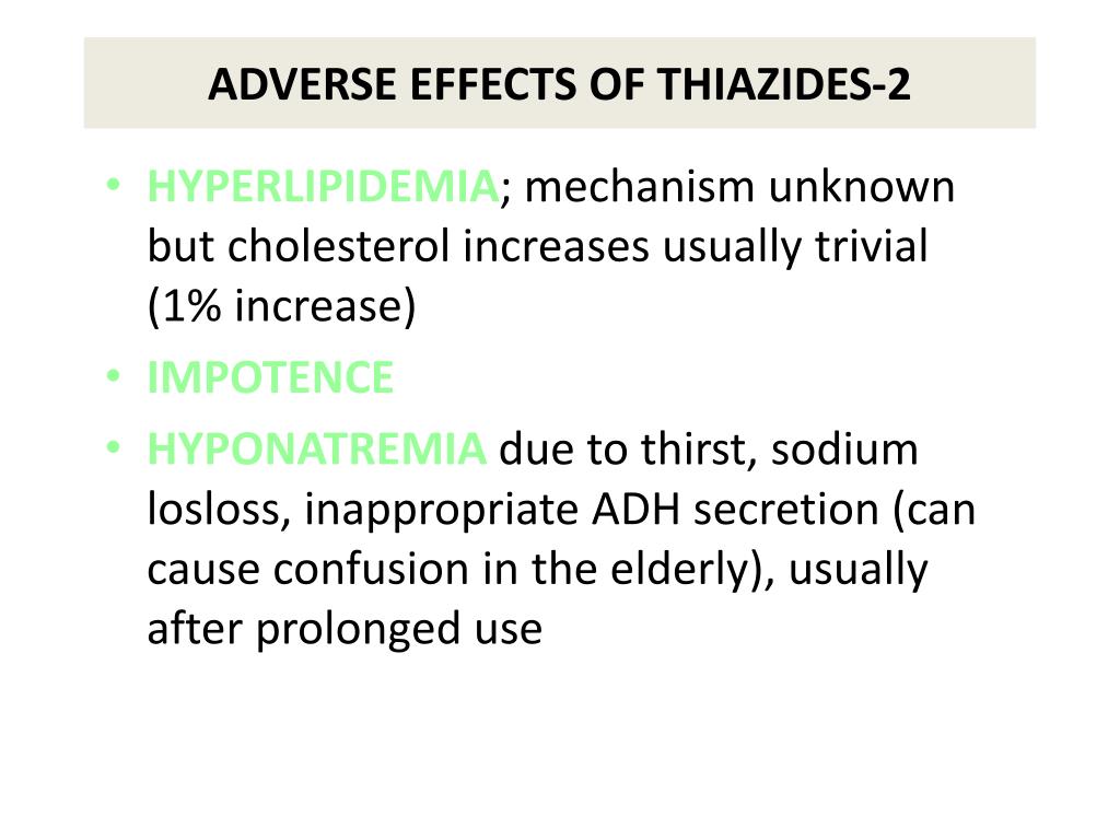 are thiazide diuretics nephrotoxic
