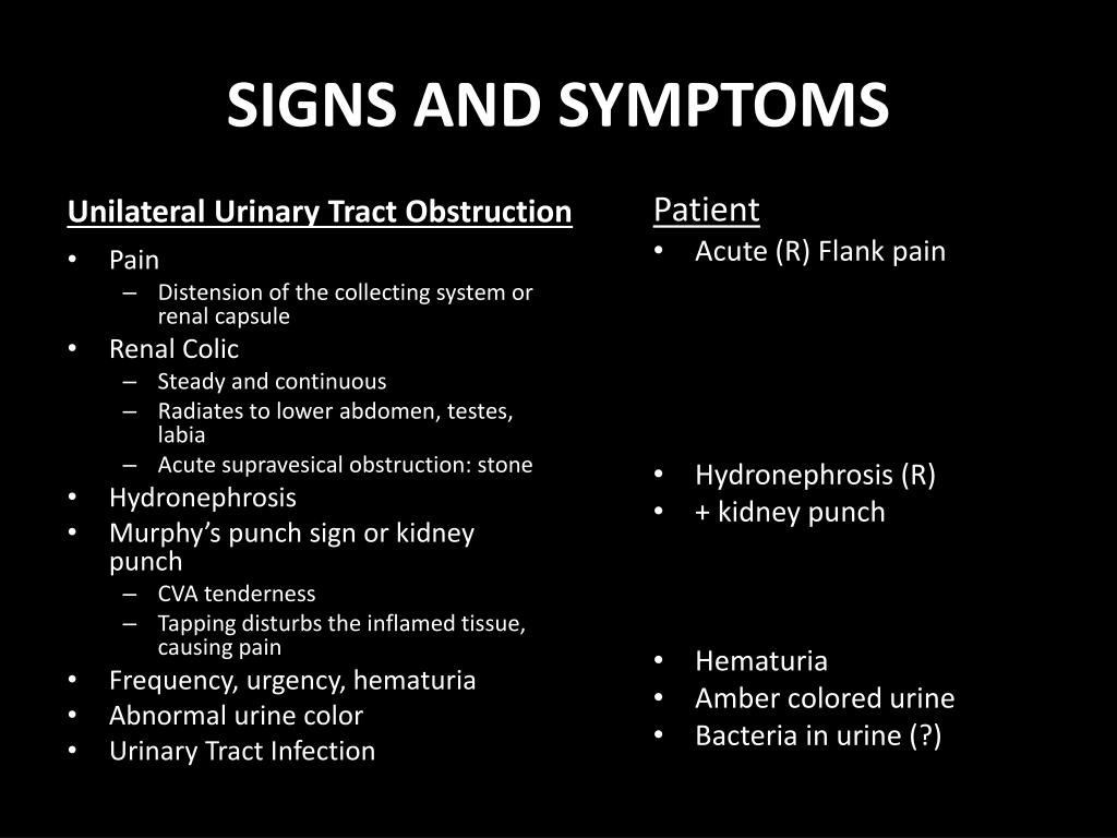 Symptoms - Flank pain