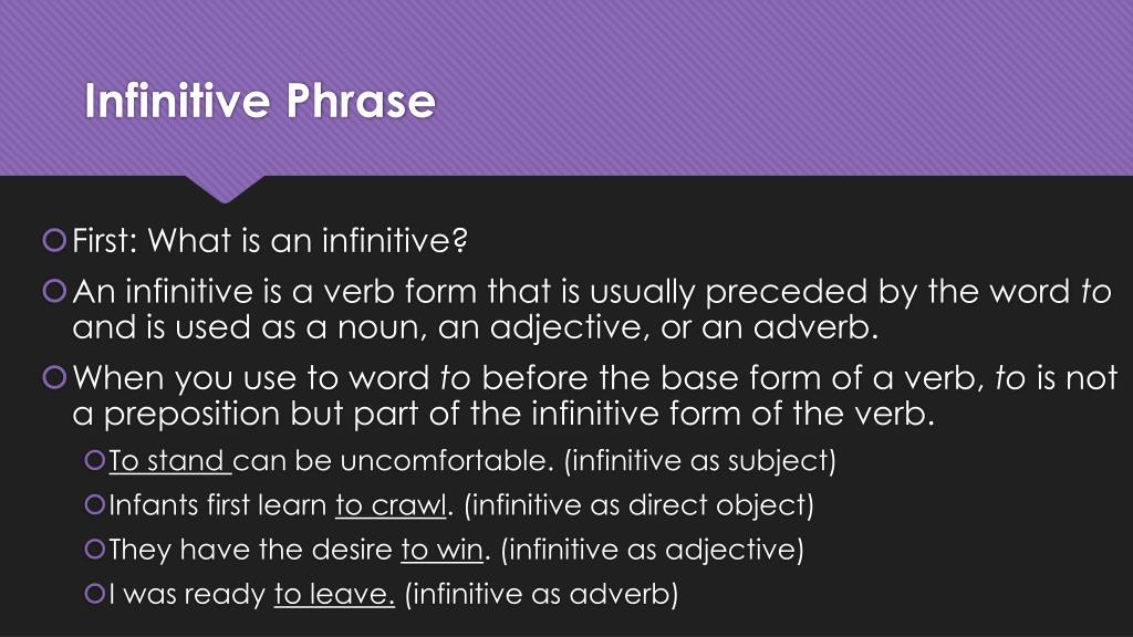 PPT - PHRASES: 1 . participial 2. gerund 3. infinitive 4 ... PPT - PHRASES: 1 . participial 2. gerund 3. infinitive 4 ...