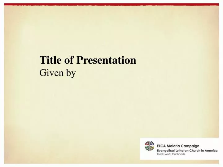 title of presentation given by n.
