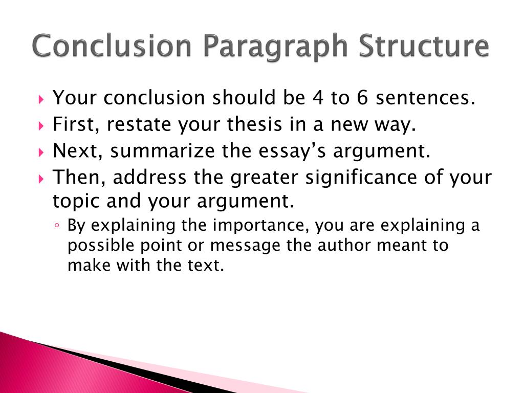 argumentative essay conclusion layout