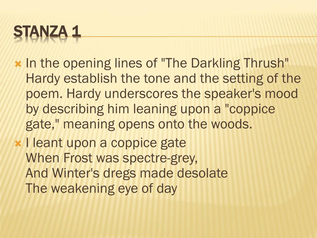 the darkling thrush meaning
