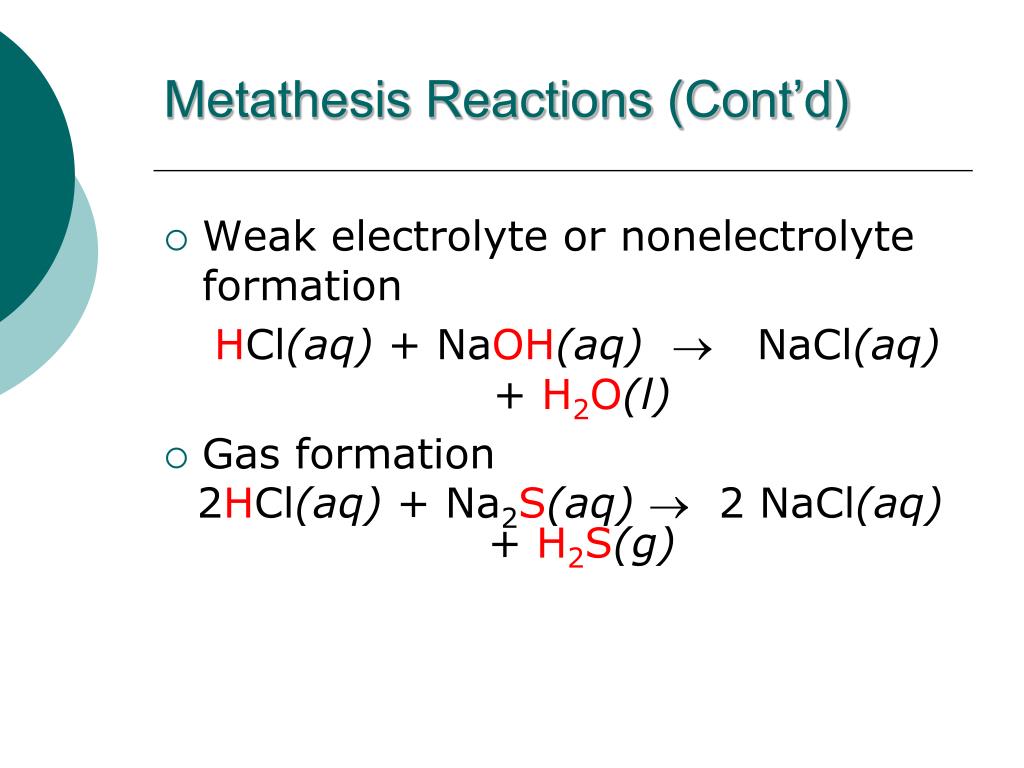 metathesis reaction