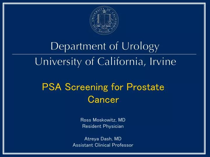 urology prostate cancer screening