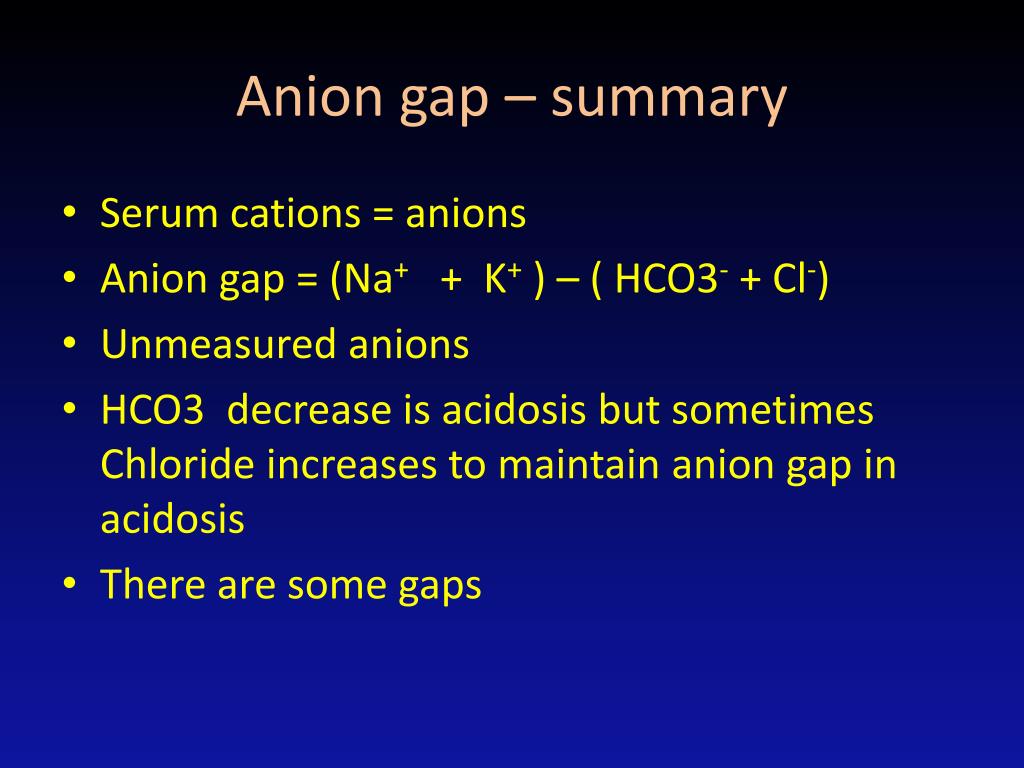 PPT - ANION GAP PowerPoint Presentation, free download - ID:2241205