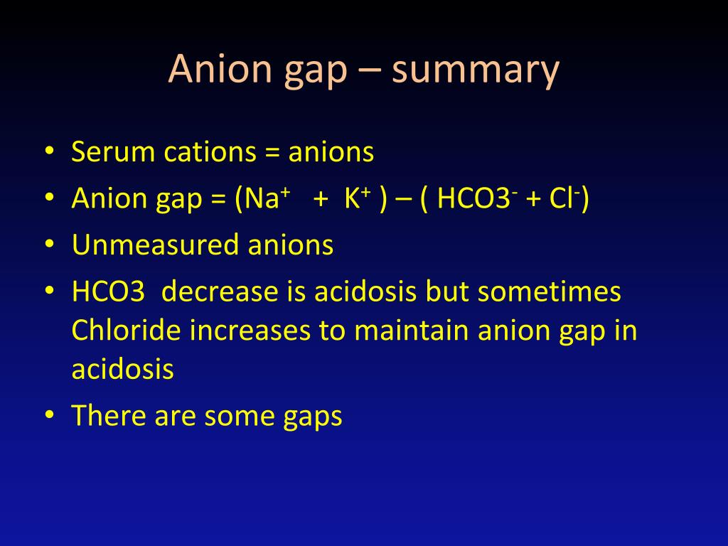 Ppt anion gap powerpoint presentation free download id 2241205