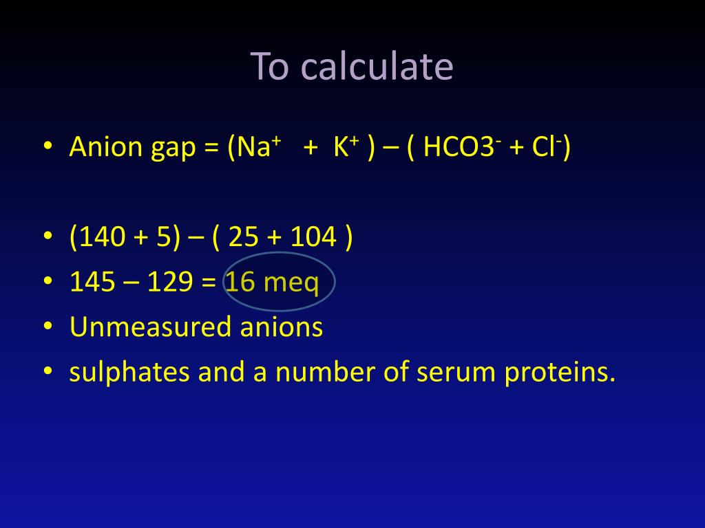 PPT - ANION GAP PowerPoint Presentation, free download - ID:2241205