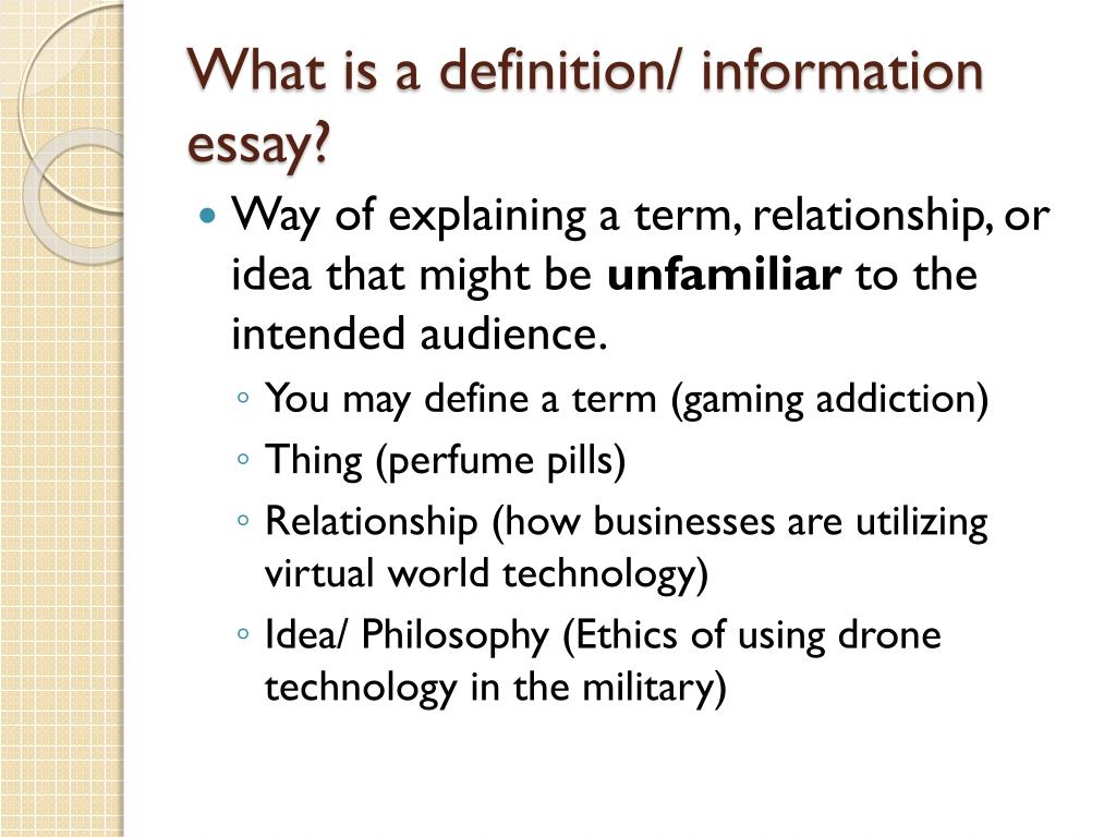 informational essay definition