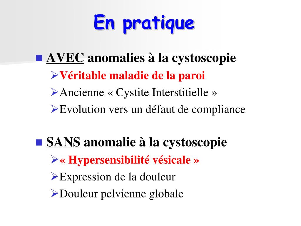 PPT Syndrome Douloureux Vésical / Cystite interstitielle PowerPoint — free download
