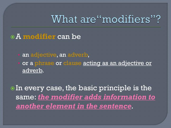 PPT - Misplaced and Dangling Modifiers PowerPoint Presentation - ID:2241648