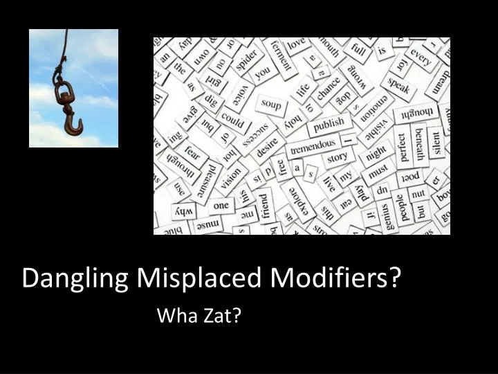 Misplaced modifiers examples ppt to pdf