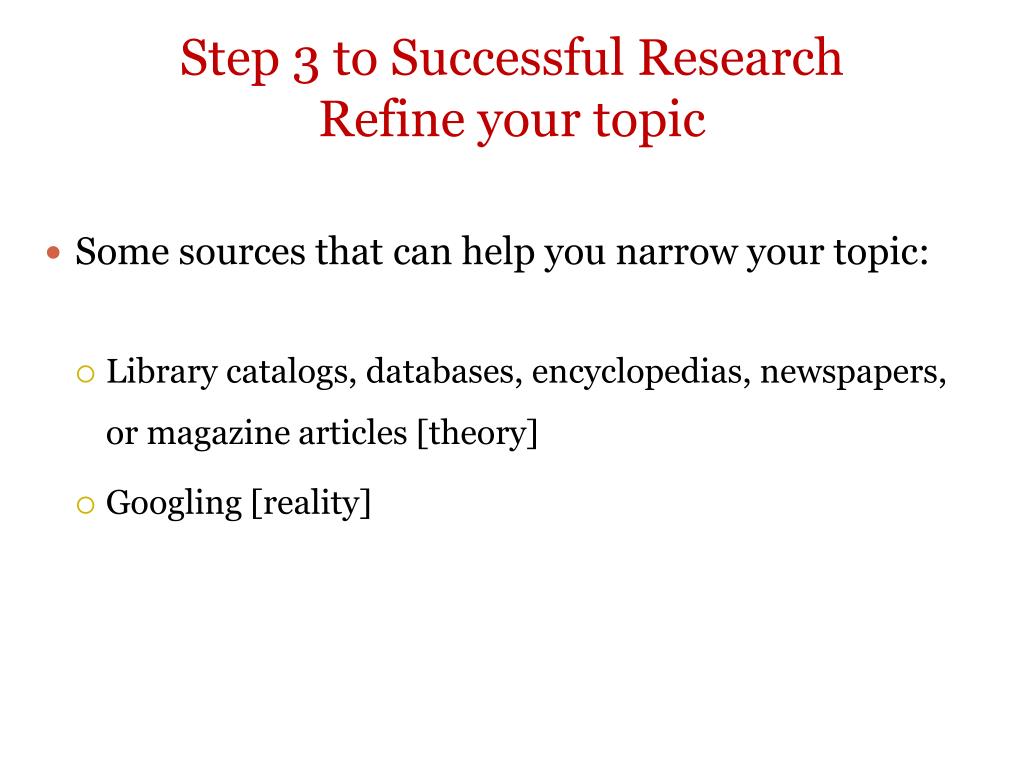 refine your research topic