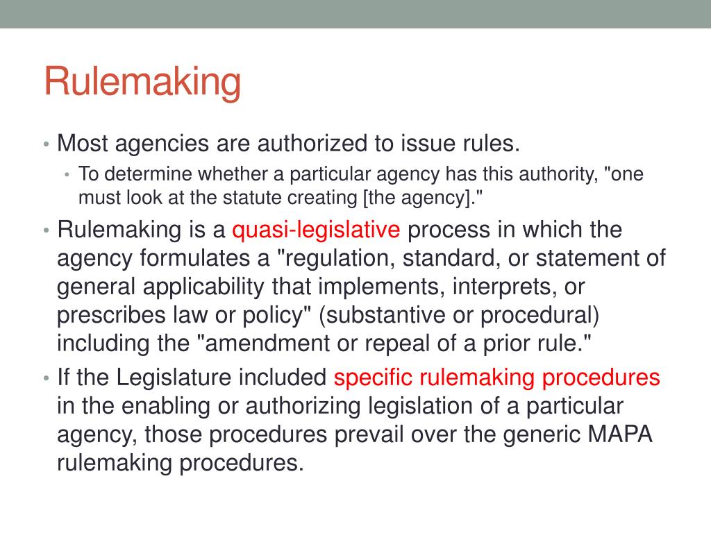 PPT - Understanding Montana Administrative Law: Agency-Specific Rules ...