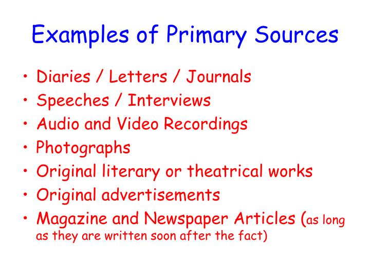 PPT - Primary And Secondary Sources PowerPoint Presentation - ID:2242988