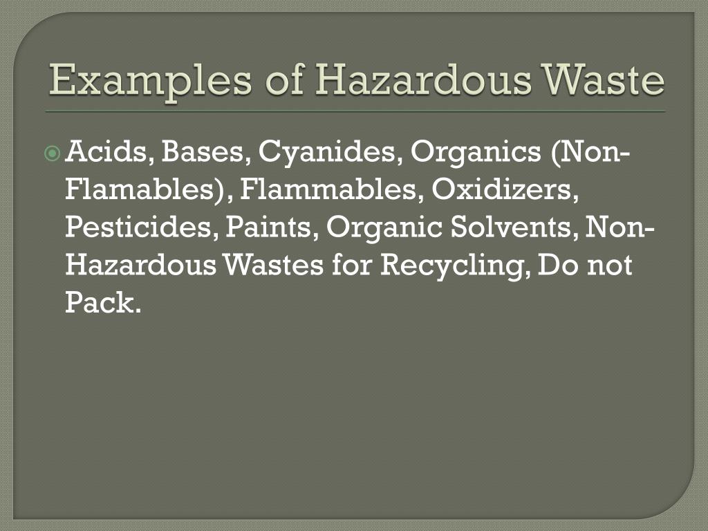 PPT 17.7 Hazardous waste and how to deal with it? PowerPoint