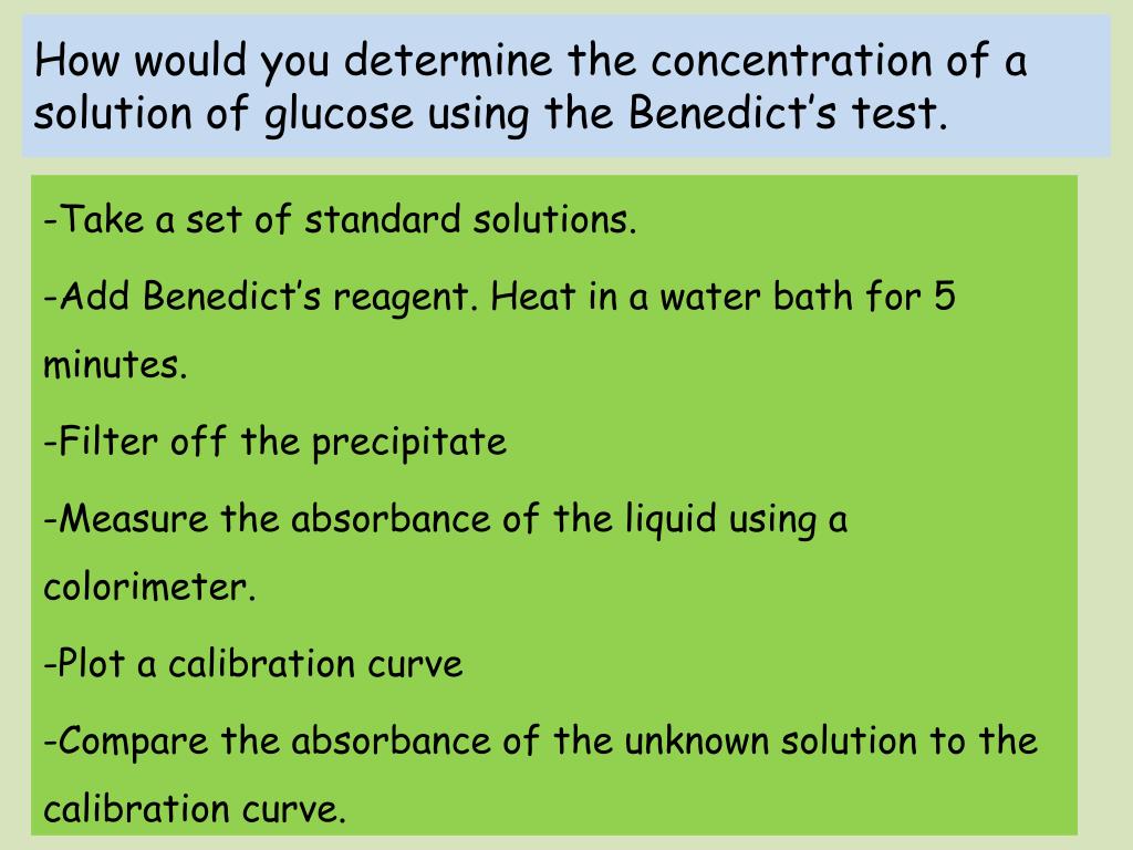 PPT Testing carbohydrates. Quantitative Benedict’s Results and Acid
