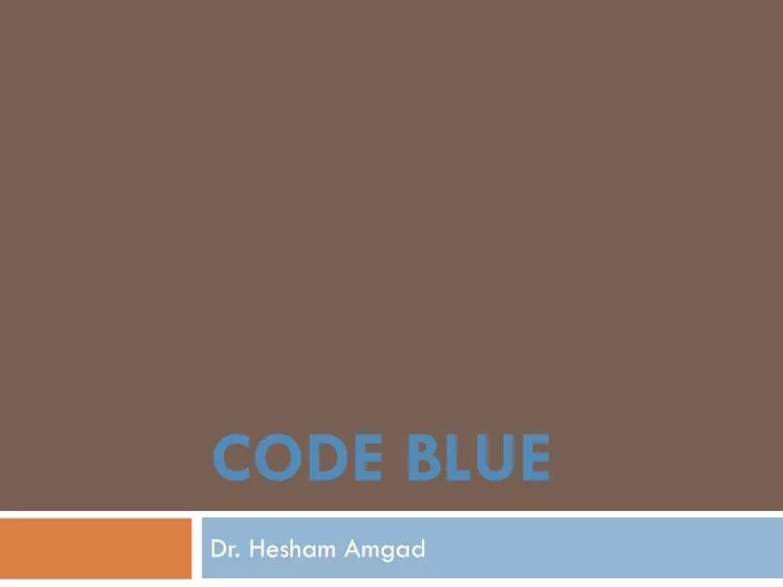 code blue powerpoint presentation