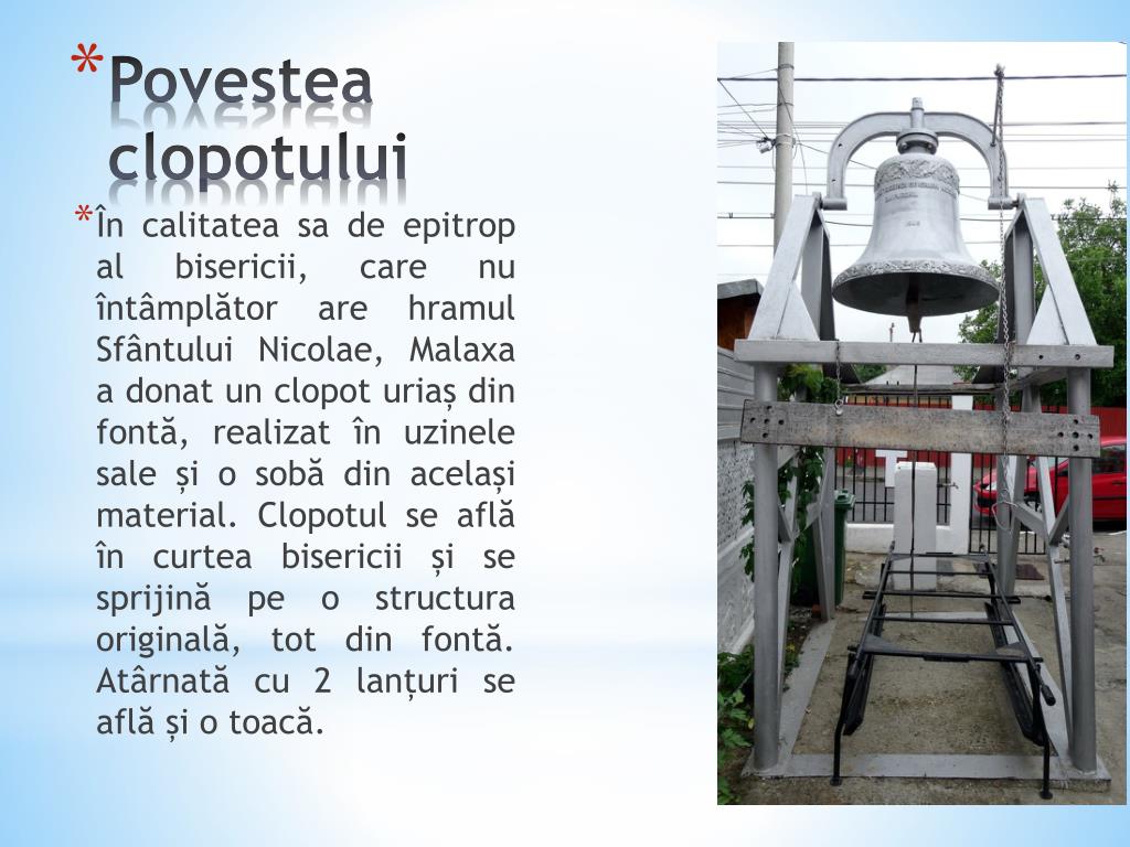 PPT - Clopotul bisericii Sfântul Nicolae - Malaxa din București PowerPoint  Presentation - ID:2244794