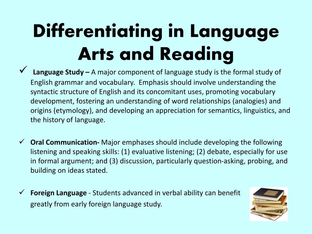 differentiated instruction language