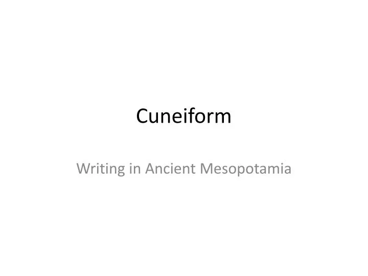 cuneiform n.