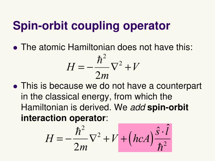 spin orbit coupling