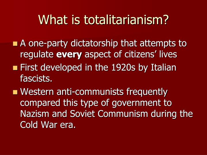 characteristics of totalitarianism The factors representing characteristics of totalitarian include its advantages, disadvantages and structure. characteristics of totalitarianism The factors representing characteristics of totalitarian include its advantages, disadvantages and structure.