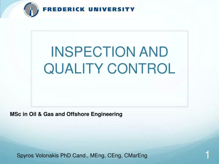 PPT INSPECTION AND QUALITY CONTROL PowerPoint Presentation, free