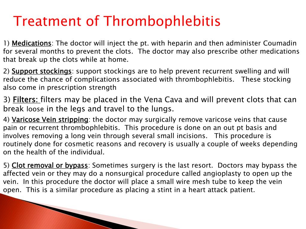 thrombophlebitis treatment)