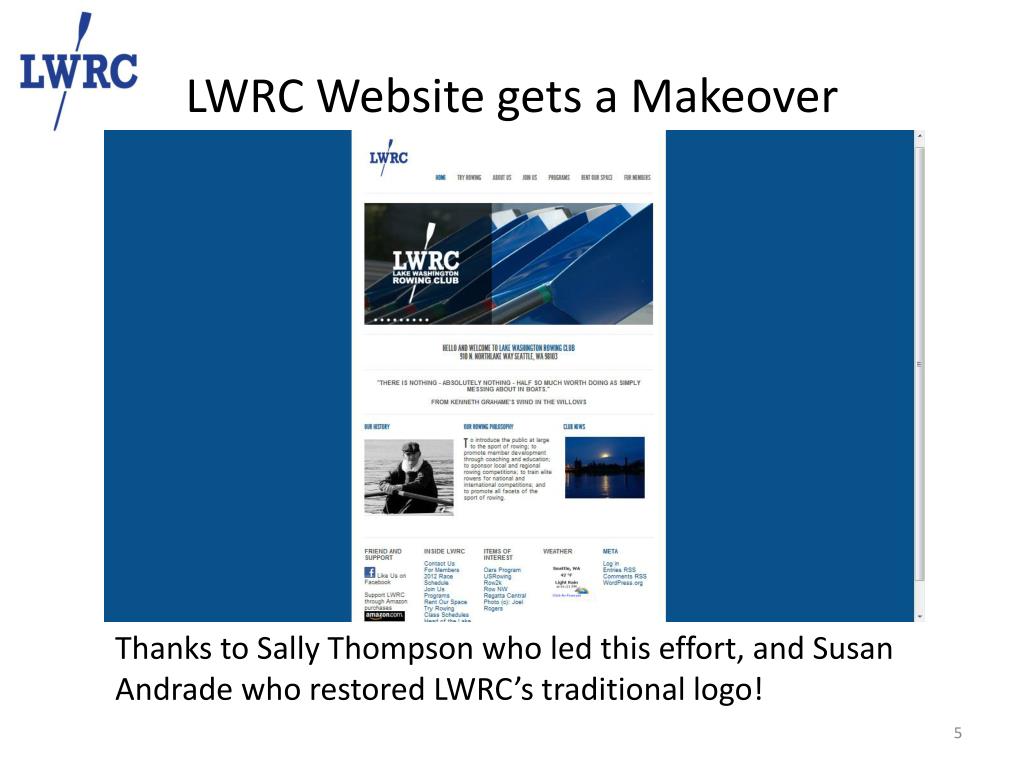 PPT - Lake Washington Rowing Club 2013 Annual Meeting PowerPoint ...