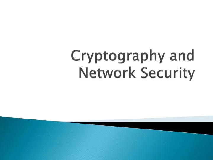 PPT - Cryptography and Network Security PowerPoint Presentation, free ...