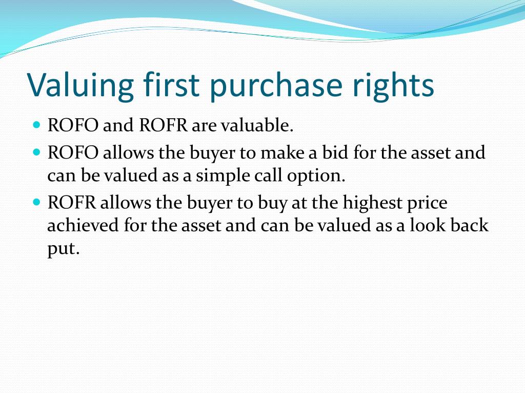 PPT Healthcare Finance ROFO and ROFR Agreements in Acquisitions