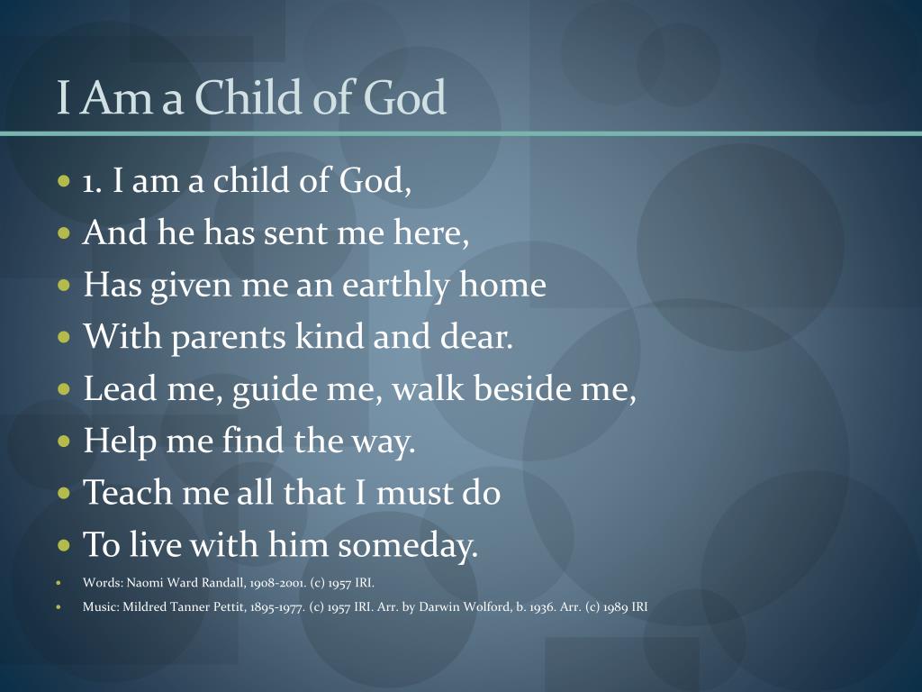 who am i as a child of god essay