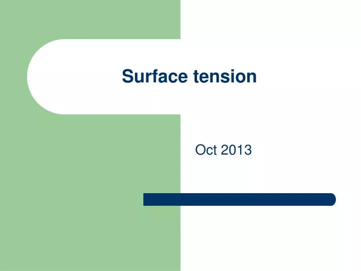 surface tension n.