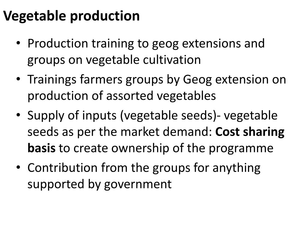 PPT Vegetable Production and Marketing Awareness PowerPoint