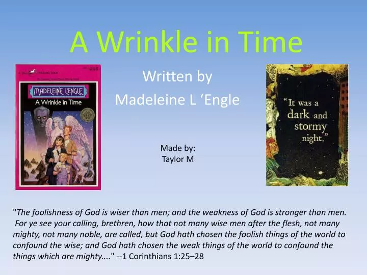 A Wrinkle In Time PDF Free Download A Wrinkle In Time PDF Free Download