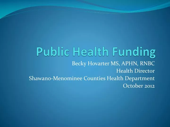 Dissertation funding public health