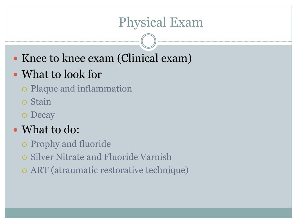 PPT KneetoKnee Dental Exam PowerPoint Presentation, free download