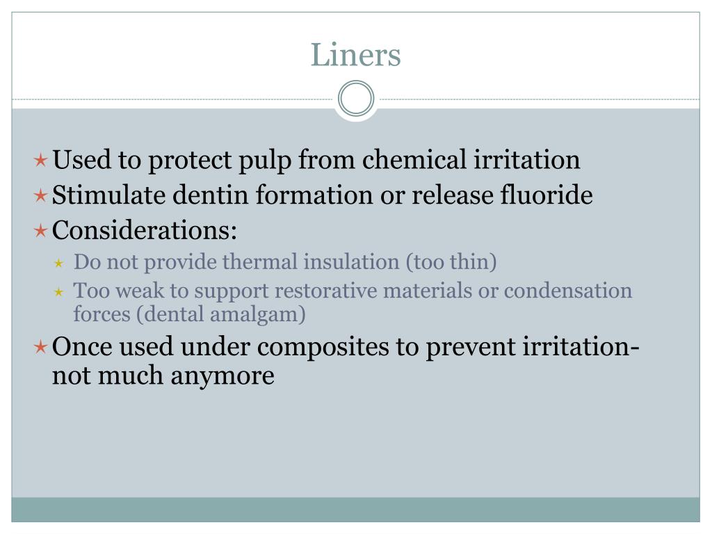 PPT Dental Cements Liners , Bases, and Temporary Restoration