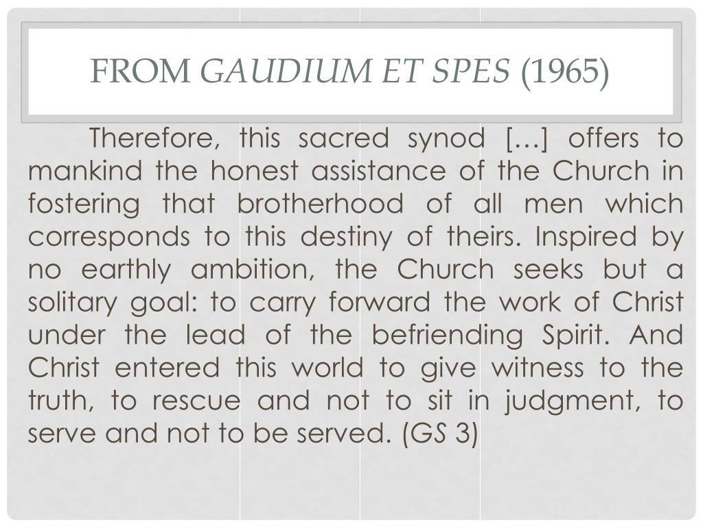 PPT - Gaudium et Spes PowerPoint Presentation, free download - ID:1192029