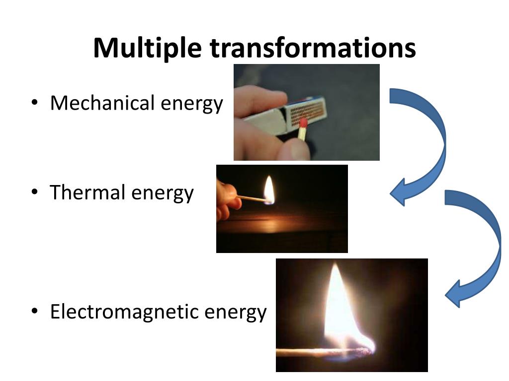 Energy transformation examples