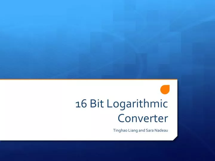 16 bit logarithmic converter n.
