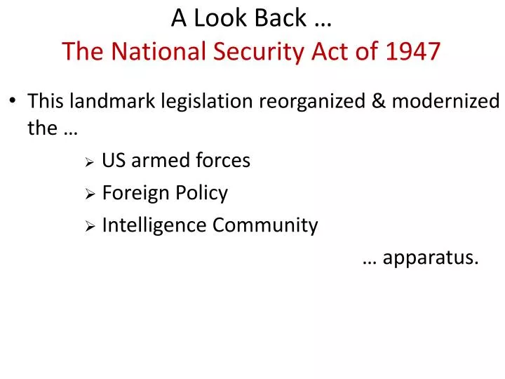 ppt-a-look-back-the-national-security-act-of-1947-powerpoint