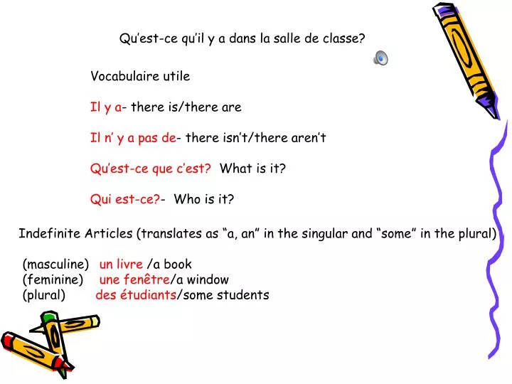 Qu Est Ce Qu Il Y A En Anglais